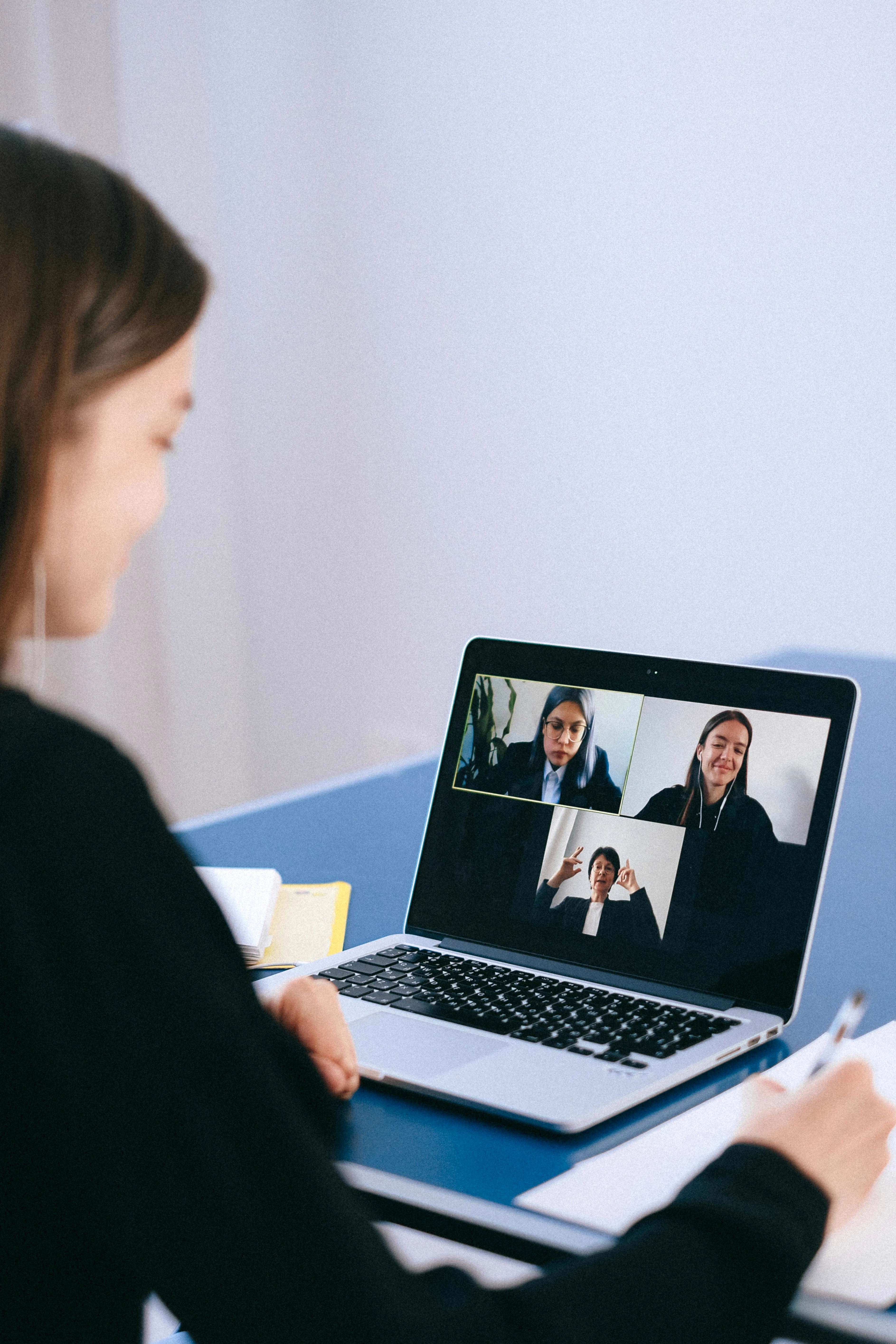 Video consultation call for website setup planning
